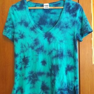 PINK tie dye tee. Size S